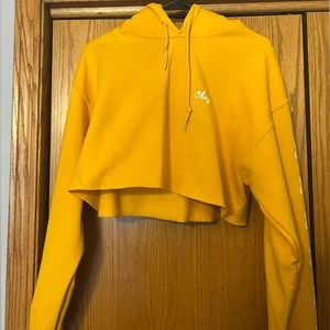 Brand: obey ; size: medium ; color: yellow/gold with white roses on sleeves